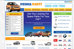 Car Parts Website Design - Primia Parts