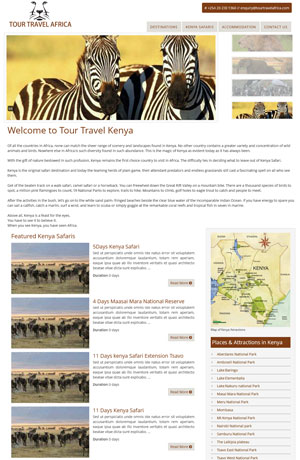 Kenya Tour Operator Website Design Solutions